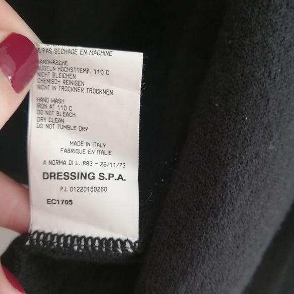 Roberta Scarpa Virgin Wool Cardigan with Silk Ruffle Trim Italian Luxury 12 (46) - Picture 13 of 16